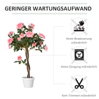 Outsunny Kunstboom, Kunstmatige Plant in Cementpot, Realistische Kunstplant(m-6)