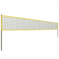 SPORTNOW Draagbaar volleybalnet set – Volleybalset met verstelbare stalen palen en draagtas, zwart, 950 x 100 x 248 cm(m-1)