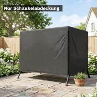 Outsunny Gartenmöbelabdeckung Abdeckung Schutzhülle für Outdoor-Möbel, 215 cm x 155 cm x 150 cm, Schwarz(m-6)