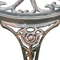 Outsunny Cast Aluminium Garden Bench - Bronze Tone(m-13)