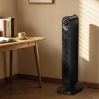 HOMCOM 2000W Ceramic Electric Heater with Fan, Timer, Oscillation - Black(m-9)