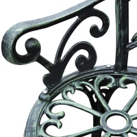 Outsunny Tweedezits Tuinbank 100 cm, Antiek Groen voor Tuin Comfort voor Gezins en Rustbank(m-12)