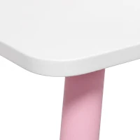 AIYAPLAY Table enfant avec chaise, ensemble table et 2 chaises en bois pour dessiner, jouer, étudier, rose(m-12)