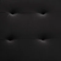 2-Seater Sofa Bed with Independently Adjustable Backrests, Space-Saving Folding Sofa with Multi-Position Armrests, 178L x 82W x 70H cm, Black(m-13)
