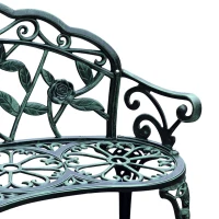 Outsunny Tweedezits Tuinbank 100 cm, Antiek Groen voor Tuin Comfort voor Gezins en Rustbank(m-13)