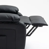 HOMCOM Riser and Recliner Chair with Vibration Massage, PU Leather Power Lift Chair for Elderly, Black(m-12)
