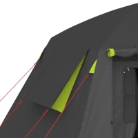 Outsunny Camping Tent 3000mm Waterproof Tent with 2 Doors for 2 Person, Grey & Green(m-10)