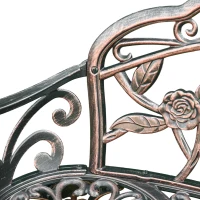 Outsunny Cast Aluminium Garden Bench - Bronze Tone(m-12)