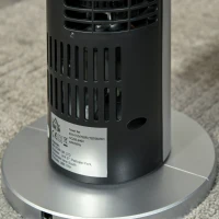 HOMCOM Ventilador de Torre Ventilador Vertical 40W con Mando a Distancia 3 Velocidades Temporizador 7,5h Ø18x78,5 cm Plata(m-9)