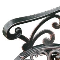 Outsunny Cast Aluminium Garden Bench - Bronze Tone(m-10)