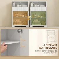 HOMCOM Dulap de sub Attributebaie Compact cu Sertar, 60x30x80 cm, Alb(m-6)