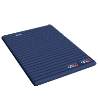 Outsunny Matelas autogonflant de camping - grand confort 2 personnes - pliable avec sac de transport inclus - bleu marine(m-12)