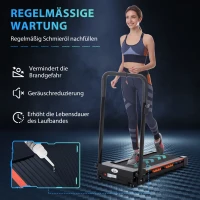 HOMCOM Elektrische loopband met LCD-display inklapbare fitnessapparaat 1-6 km/u staal(m-6)