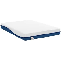 HOMCOM Colchón 190x135 cm Grosor 20 cm Colchón Viscoelástico con Té Verde Firmeza Media Cama Refrescante con Espuma de Gel(m-1)