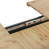 Concealed Telescopic Kitchen Table with High-Density MDF Tabletop, Extendable Dining Table with Built-In Leg Storage, 110L x 80W x 75H cm, Black(m-9)