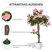 Outsunny Kunstboom, Kunstmatige Plant in Cementpot, Realistische Kunstplant(m-5)