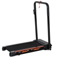 HOMCOM Cinta de Correr Plegable Cinta de Andar 1-6 km/h con Botón de Emergencia Pantalla LCD Control Remoto Potencia de Motor 500W Ahorra Espacio 105x56x108,5 cm Negro(m-11)