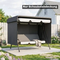 Outsunny Gartenmöbelabdeckung Abdeckung Schutzhülle für Outdoor-Möbel, 215 cm x 155 cm x 150 cm, Schwarz(m-7)