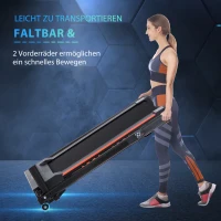 HOMCOM Elektrische loopband met LCD-display inklapbare fitnessapparaat 1-6 km/u staal(m-4)