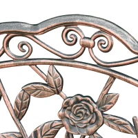 Outsunny Cast Aluminium Garden Bench - Bronze Tone(m-11)