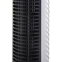 HOMCOM Ventilador de Torre Ventilador Vertical 40W con Mando a Distancia 3 Velocidades Temporizador 7,5h Ø18x78,5 cm Plata(m-8)