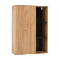 Sleek TV Wall Unit Set with Flexible Length Up to 265 cm, Freestanding Display Cabinet Set with Adjustable Sections, 265L x 35W x 53.5H cm, Wood(m-12)