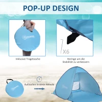 Strandtent strandtent pop-uptent werptent campingtent automatisch 2 kleuren(m-5)