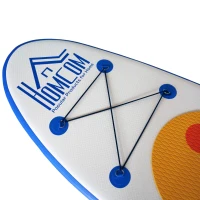HOMCOM Inflatable Stand Up Paddle Board, 10' x 30" x 4", Non-Slip SUP, with ISUP Accessories, Hand Pump, 1 Fin, Adj Paddle, Backpack for Youth Adult Beginners/Experts(m-9)
