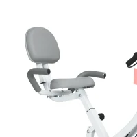 HOMCOM hometrainer fietstrainer hometrainer LCD display inklapbaar verstelbaar roze+wit(m-11)