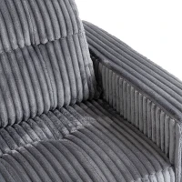 HOMCOM 2-zits slaapbank, ribfluwelen bekleding, om te vormen tot bed, 2 kussens, zijvakken, 157 x 190 cm, donkergrijs(m-11)