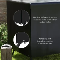 Outsunny Gartenmöbelabdeckung Abdeckung Schutzhülle für Outdoor-Möbel, 215 cm x 155 cm x 150 cm, Schwarz(m-5)