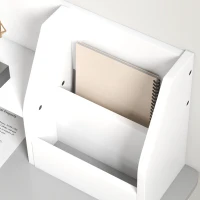 ZONEKIZ Escritorio Infantil con Silla Ergonómica Bandeja Deslizante para Teclado Cajón Nichos y Estantes Abiertos 90x45x90 cm Gris(m-7)