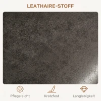 HOMCOM 2er-Set Barhocker im Retrodesign, inkl. Fußstütze, höhenverstellbar, Gaslift, Dunkelgrau(m-6)