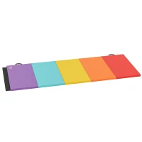 HOMCOM Tappetino Fitness per Palestra e Casa, 5 Pannelli Pieghevoli, 195x76x3cm(m-11)