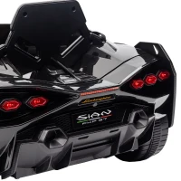 HOMCOM Lamborghini Sian Licensed Electric Car for Kids, 12V Kids Electric Ride on Car with Dual Motors, Remote Control, Black(m-13)