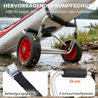 Kajaktrolley kanotrolley surftrolley opvouwbare boottrolley met riem luchtbanden tot 90 kg(m-5)