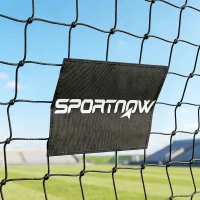 SPORTNOW Portería de Fútbol con Acolchado de Protección, 5 Piquetes de Suelo y Red de PE, 180x60x120cm, Amarillo(m-6)