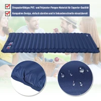 Luchtmatras opblaasbaar luchtbed campingmatras slaapmat pongee blauw(m-4)