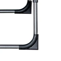 Outsunny opvouwbaar ligbed tuin ligbed met kussen tuin 5-traps verstelbare rugleuning staal Oxford stof zwart 188 x 57 x 30 cm(m-13)