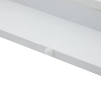 Sleek LED Coffee Table with App-Controlled Lighting, Stylish Center Table with Open Storage Shelf, 100L x 50W x 42.5H cm, White(m-13)