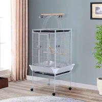 Pawhut Voliera Pasari 160 cm – Mobila cu Stinghii & Tavi de Hrana(m-11)