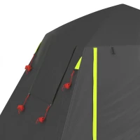 Outsunny Camping Tent 3000mm Waterproof Tent with 2 Doors for 2 Person, Grey & Green(m-11)