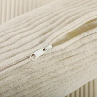 HOMCOM Sofá Cama Plegable 2 en 1 Butaca 2 Plazas Convertible en Terciopelo Acanalado Almohada Bolsillos Laterales Crema(m-14)