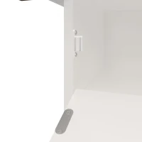 Extendable Dining Table with Hidden Storage, Modern Extension Table with Magnetic Soft-Close, 140L x 80W x 75H cm, White(m-12)