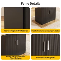 Extendable Dining Table with Space-Saving Telescopic Design, Durable Extension Table with Built-In Storage Shelves, 140L x 70W x 76H cm, Black(m-6)