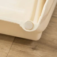 PawHut Scară pliabilă pentru câini, cu 4 trepte antiderapante, pentru animale până la 10 kg, bej(m-9)