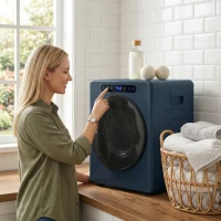 HOMCOM 5 kg Compact 40-60℃  Tumble Dryer Blue(m-8)