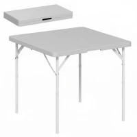 Outsunny 34/74cm Folding Camping Table, with Handle - Grey(m-1)