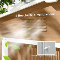 Outsunny Casetta da Giardino in Lamiera di Acciaio con Porte Scorrevoli, 236x174x190cm, Marrone(m-5)