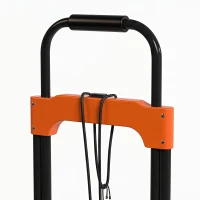 HOMCOM Heavy Duty Foldable Trolley on Wheels, Steel Folding Hand Truck, 75kg, Black and Orange(m-11)